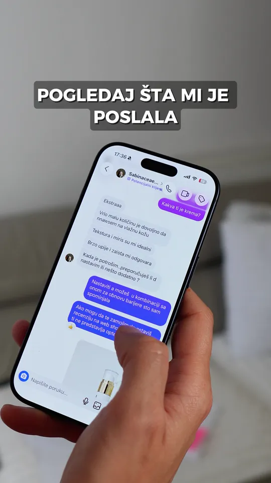 Poruka korisnice o teksturi i korištenju peptidne kreme